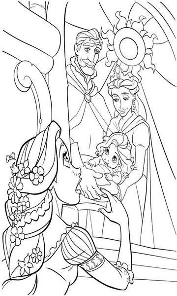 kolorowanka Zaplątani do wydruku malowanka coloring page Tangled Roszpunka Disney z bajki dla dzieci nr 35